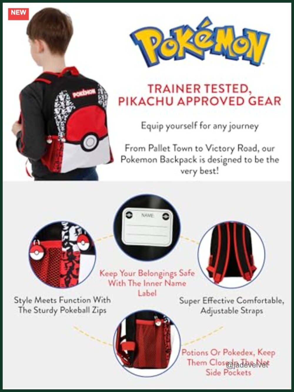 Pokemon Preschool Backpack - Kindergarten Kids Daypack Synthetic - Picture 2 of 6